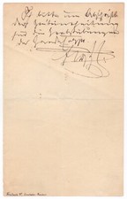 Frederick III. - Rare autograph note signed as King & Emperor (1888/99 days) picture