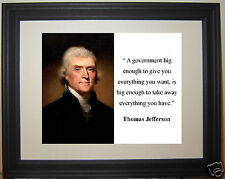 Thomas Jefferson Founding Father Famous Quote Framed Matted Photo Photograph #f1 picture
