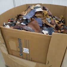 Cowhide Leather Bulk Upholstery Scraps Remnants 580 Pounds Color Mix Upcycling picture