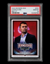 Decision 2024 Update Charlie Kirk #245 Red Foil Election Day #'d 1/1 picture
