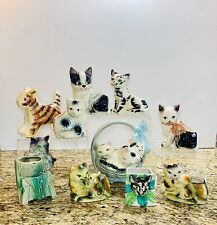 Vintage Lot Ceramic Cat Kitten Planters Figurines McCoy Japan Ardco Brinns picture