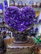 112LB TOP Natural amethyst geode quartz Loving Heart crystal cathedral Specimen picture