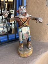 Hopi Kachina Large Wolf Cottonwood wood Carving Native u30 picture