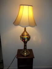 Very Beautiful Vintage Buddha & peacock Brass Table Lamp  The mid 20th century picture