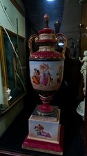 Exquisite 19th Century French Porcelain Monumental Covered Urn – Hand Painted  picture