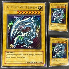 Yu-Gi-Oh Misprint Blue Eyes White Dragon - Ink Splatter Error - SDK-E001 - MP picture