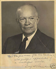 DWIGHT D EISENHOWER Autographed Signed Photograph US President WWII USS Canberra picture