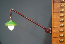 Antique Dental Light Industrial Lamp Glass Shade OC white Faries Era Vintage picture