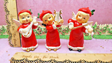 Vtg 1957 NAPCO Christmas Caroling Angels W HARP MANDOLIN VIOLIN CX2684 SERIES picture