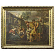 A 19th Century Continental Oil on canvas Depicting Baby Jesus and Mary picture