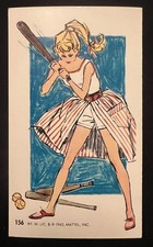 ⚾️ 1962 DYNAMIC TOY #156 BARBIE *CHASE ROOKIE CARD* BASEBALL CROSSOVER RARE EX+ picture