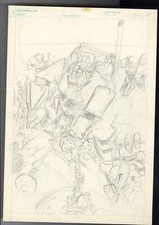 Robotech Defenders Original Comic Book Art COVER Prelim by Judith Hunt picture