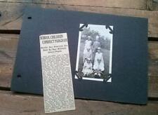 School Children Kings Queens Health Day Milbury MA Photograph 1930s Album Page  picture