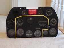 SELDOM SEEN P-51 B/C MAIN INSTRUMENT PANEL WITH RARE CONTACTOR VG+ COND. picture