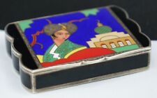 French Art Deco Prince of Persia Silver & Enamel Vanity Case by GÉRARD SANDOZ picture