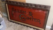 Allen & Ginter Reverse Painted Glass Sign Circa 1890 King Kelly Deacon White picture