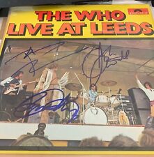 The Who signed LP Daltrey Townshend Entwhistle Guaranteed For Life Live at Leeds picture