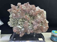 Natural Red Calcite Flower Cluster, Pink Calcite Mineral Specimen Home Decor picture