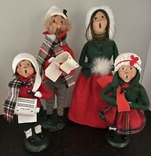 Vintage Byers Choice Carolers Family 4 Signed Christmas Figures 1987 1983 1981 picture