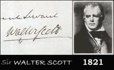 Authentic Sir WALTER SCOTT 1821 SIGNED Handwritten LETTER Original AUTOGRAPH picture