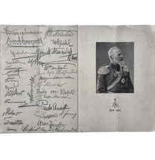 WWI 1914 Bavarian Royal Cavalry Banquet Menu Signed Viktoria Luise Ernst August picture