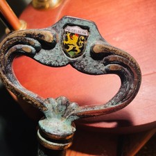 Rare Vintage Heidelberg Brass Bottle Opener, 5.5 oz, 5 and 5/8ths in. picture