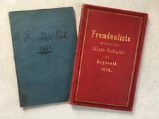 Original Bayreuth Festival 1876 + 1884 list of foreigners Richard Wagner collection picture