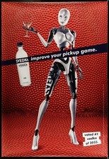 HUGE Original RARE SVEDKA VODKA ROBOT Bus Stop Bus Shelter Poster 47X70