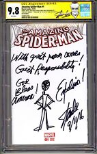 💥AMAZING SPIDER-MAN #1 CGC SS 9.8 STAN LEE SIGNED SKETCH DATE QUOTE COMMENT 1/1 picture
