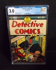 DETECTIVE COMICS BATMAN #29 DC COMICS GOLDEN AGE 1ST DR DEATH CGC GRADED 3.0 picture