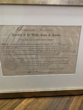 Pres. Abraham Lincoln Appointment Dep. Postmaster March 27, 1861 PSA Authentic picture