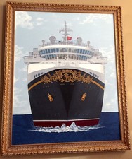 4'x5' Disney Cruise Line Disney Wonder Framed Acrylic Painting in 4