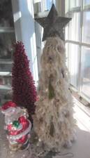 ONE OF A KIND FRINGED PRIMITIVE COUNTRY GINGERBREAD CHRISTMAS TREE picture