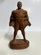 1942 SUPERMAN SYROCO HAND CARVED WOODEN PROTOTYPE STATUE 'ONE Of A KIND' picture