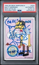1994 Skybox Simpsons #S24 Matt Groening Signed Moe Szyslak Rookie PSA AUTO 10 RC picture