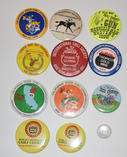 Large Chili Cook Off Themed Button Pinback 1980s Championship California Rare picture