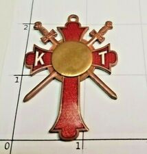 Knights Templar Medal Award Cross Pendant K T Masonic Freemason Fraternal Merit  picture