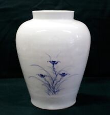 Super Rare, Exquisite, Yi Dynasty, White Porcelain, Blue Flower, Autumn Grass Pa picture