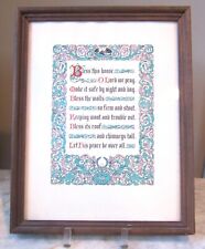 Vintage Framed Irish Blessing Signed Karl Smith, Bless this house O Lord we pray picture