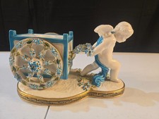 Antique Moore Bros. Porcelain Cherub Inkwell, circa 1875 - Insert Missing picture