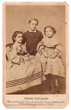 Rare Civil War 1863 Carte-De-Visite Photograph of Emancipated Slave Children picture