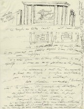 Antoine BOURDELLE - Signed autograph letter. His Heracles Archer of Toulouse. picture