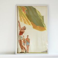 Original 1955 USSR motivation poster Committee for Physical Culture and Sports picture