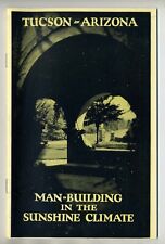 Tucson Arizona Man Building in the Sunshine Climate Booklet 1920's picture