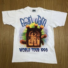 Tour Pearl Jam Vintage 90s T-shirt WORLD TOUR 1995 Design picture