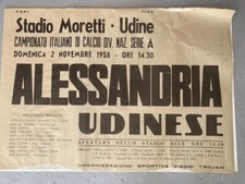 FOOTBALL 2/11/1958 ALESSANDRIA UDINESE POSTER POSTER STADIUM MORETTI UDINE picture