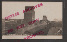 Loomis SOUTH DAKOTA RPPC 1910 DEPOT Elevators GHOST TOWN nr Mitchell LEELAND picture