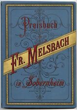 1889 Preisbuch von Fr. Melsbach in Sobernheim, Victorian Era Lithographer's Samp picture