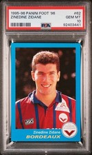 1995 PANINI FOOT '96 #62 ZINEDINE ZIDANE PSA 10 picture