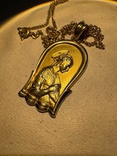 European 18K Gold French Pendant Necklace Fine Craftsmanship Vintage Rare picture